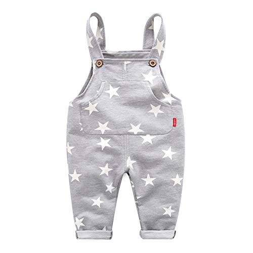 Mud Kingdom Baby Overalls Lässiger Baumwolle Stern Grau 6-12 Monate von Mud Kingdom