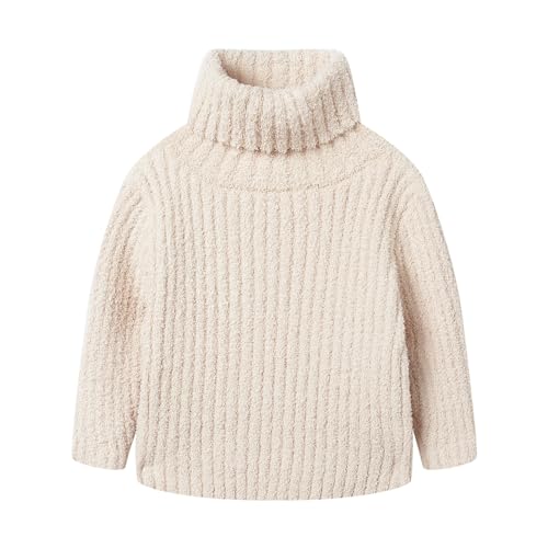 Mud Kingdom Kleine Mädchen Rolli Pullover Turtleneck Winterpullover Beige 7-8 Jahre von Mud Kingdom