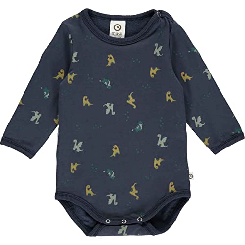 Müsli by Green Cotton Baby Boys Dragon l/s Body Base Layer, Night Blue/Pine/Moss/Spa Green, 62 von Müsli by Green Cotton