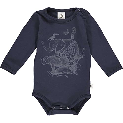 Müsli by Green Cotton Baby Boys Savannah Print Body and Toddler Sleepers, Night Blue, 62 von Müsli by Green Cotton