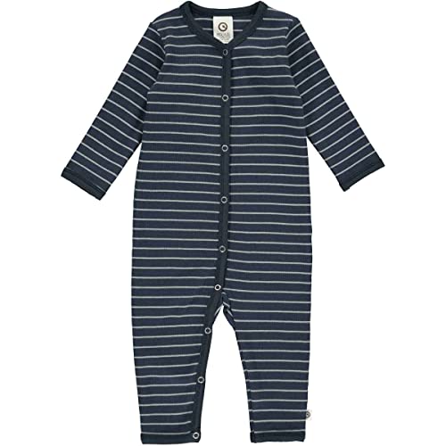 Müsli by Green Cotton Baby Boys Stripe Rib Bodysuit and Toddler Sleepers, Night Blue/Spa Green, 62 von Müsli by Green Cotton