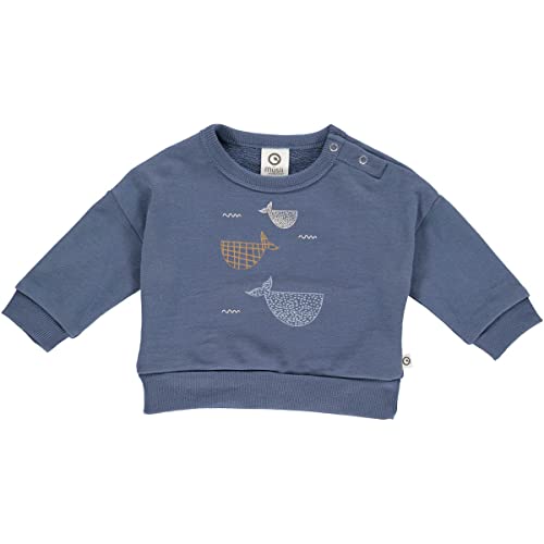 Müsli by Green Cotton Baby Boys Whale Sweatshirt Pullover Sweater, Indigo, 62 von Müsli by Green Cotton