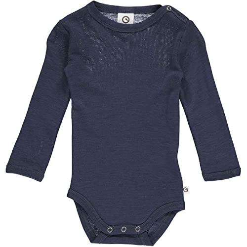 Müsli by Green Cotton Baby Boys Woolly Body Base Layer, Night Blue, 62 von Müsli by Green Cotton