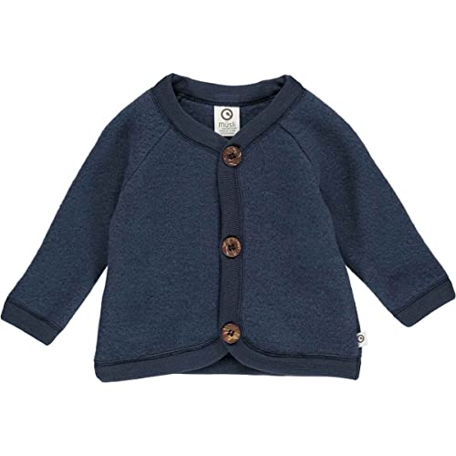 Müsli by Green Cotton Baby Boys Woolly Fleece Jacket, Night Blue, 80/86 von Müsli by Green Cotton