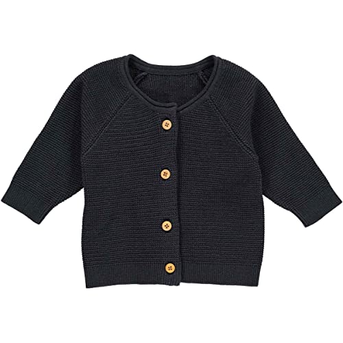 Müsli by Green Cotton Baby - Jungen Knit Baby Cardigan Sweater, Night Blue, 56 EU von Müsli by Green Cotton