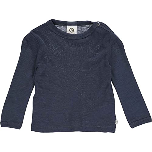 Müsli by Green Cotton Baby - Jungen Woolly L/S Baby T Shirt, Night Blue, 62 EU von Müsli by Green Cotton