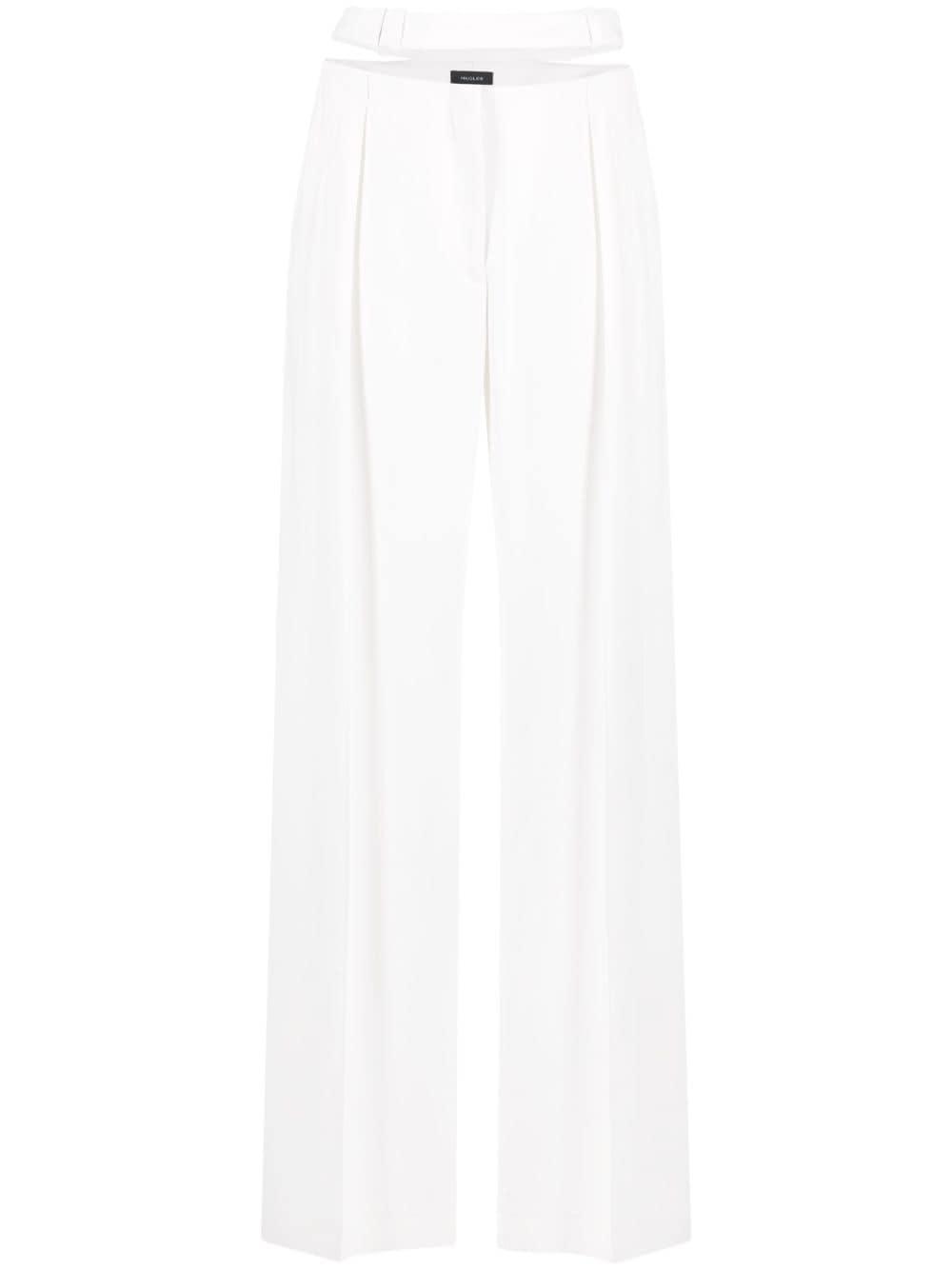 Mugler Weite Hose mit Cut-Outs - Weiß von Mugler