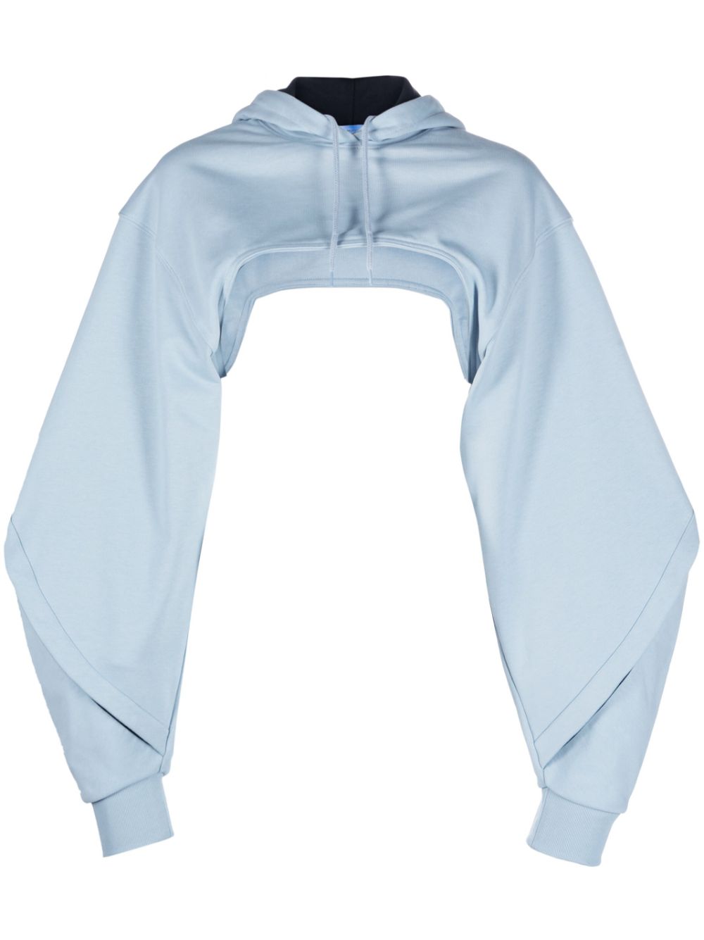 Mugler Cropped-Hoodie - Blau von Mugler