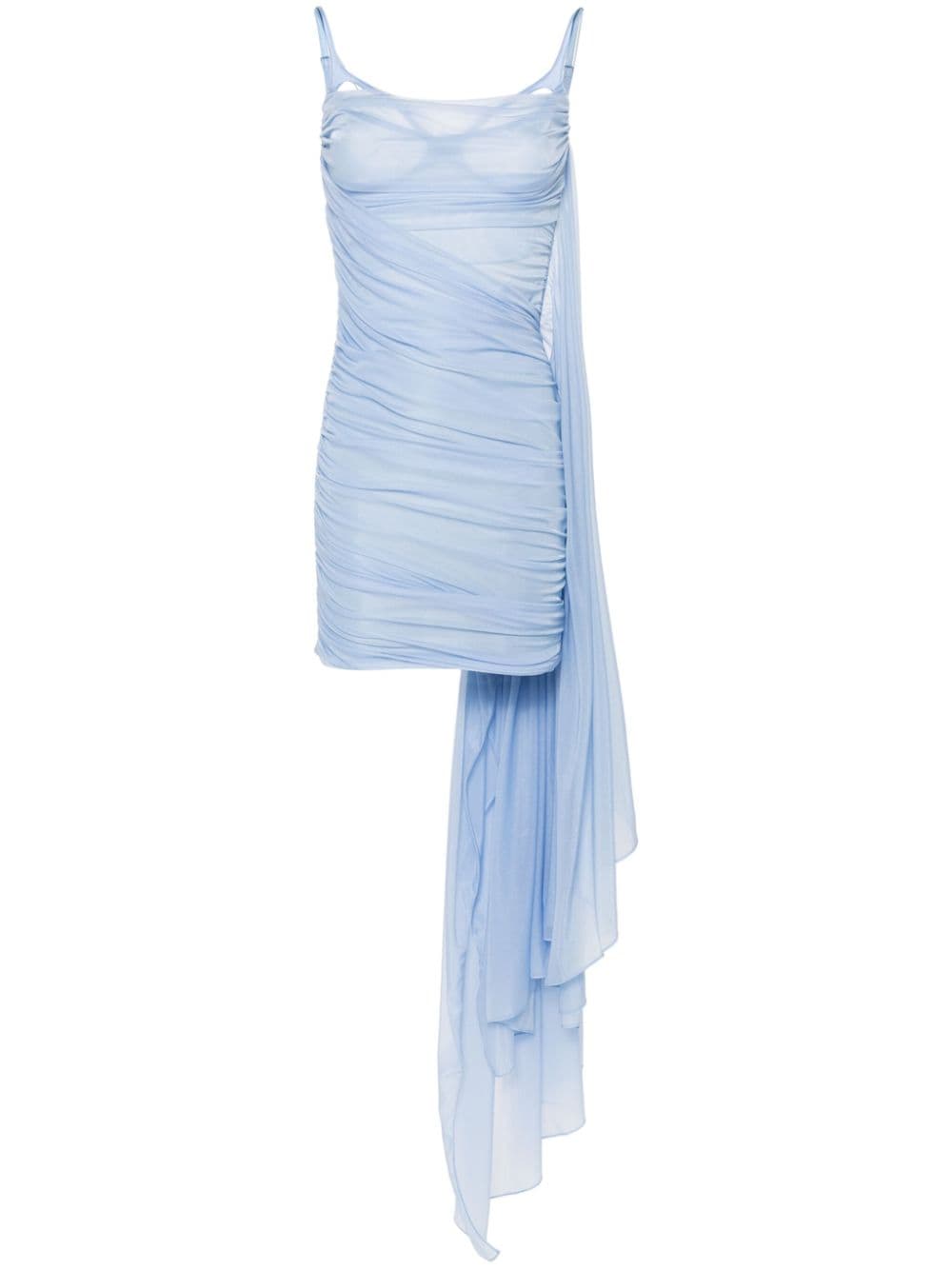 Mugler Drapiertes Minikleid - Blau von Mugler