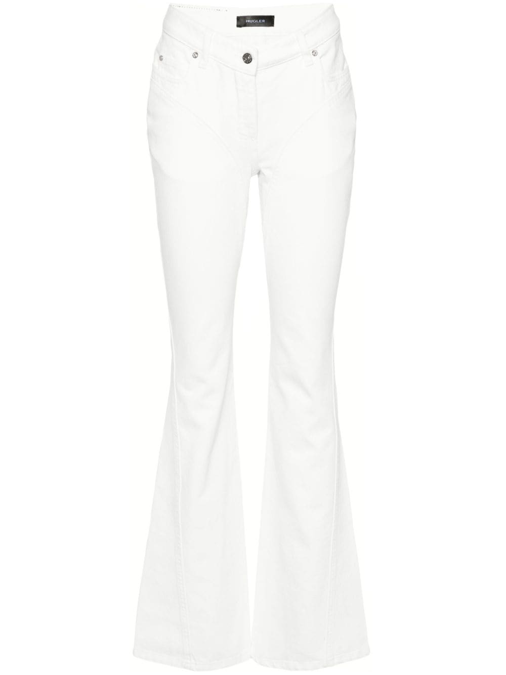 Mugler Ausgestellte Jeans mit Nahtdetail - Weiß von Mugler