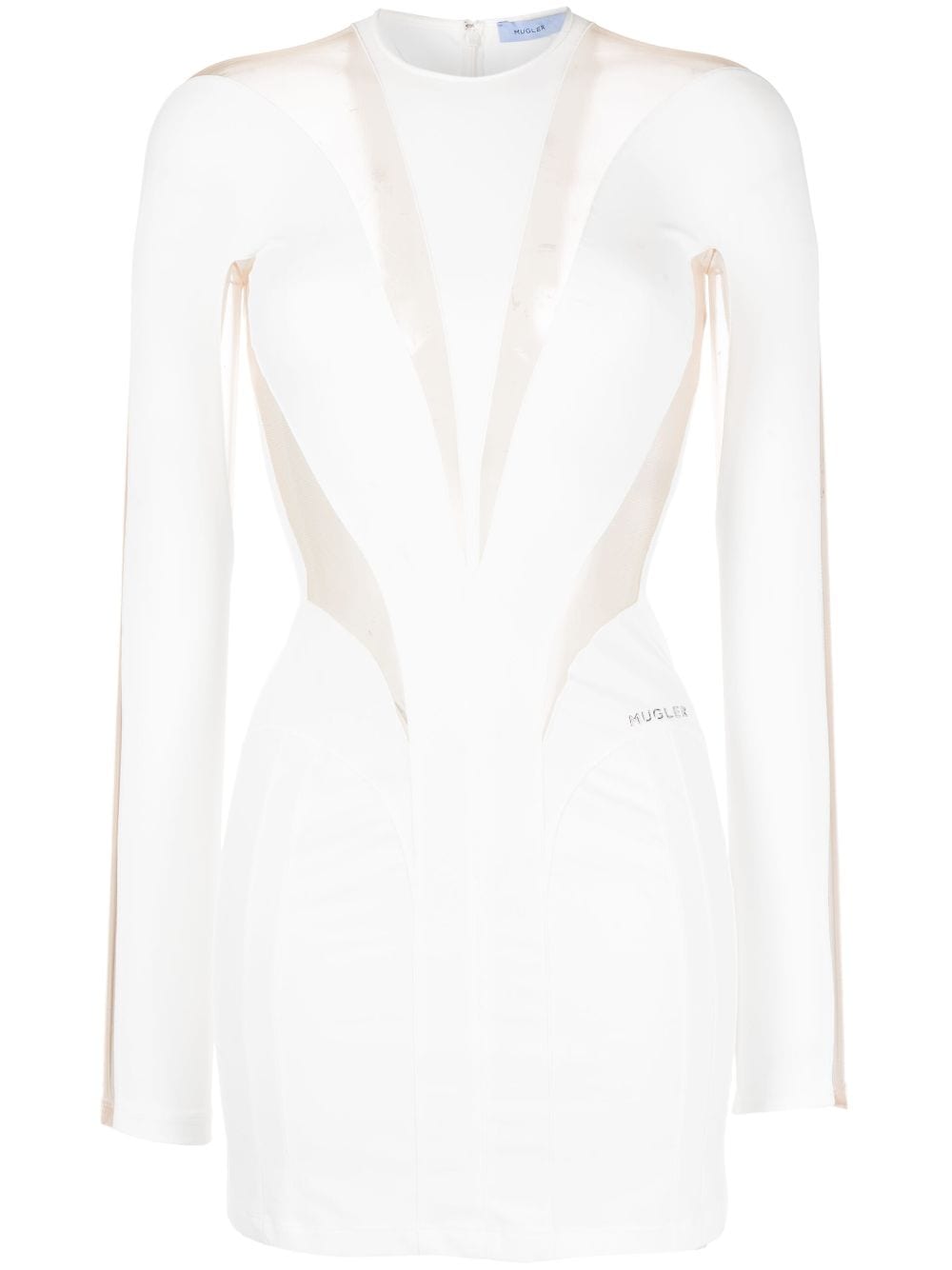 Mugler Sheer-Kleid - Weiß von Mugler