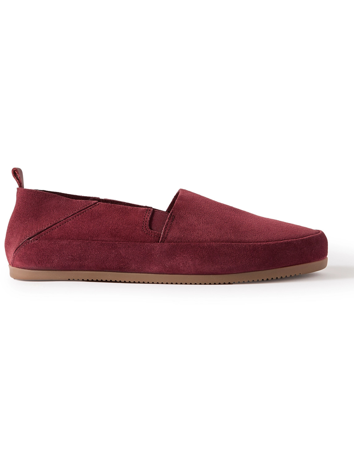 Mulo - Travel Collapsible-Heel Suede Loafers - Men - Burgundy - UK 11 von Mulo