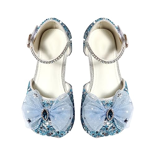 Mumuj Sparkly Glitter Diamante Strappy Prinzessin Schuhe Sandalen für Mädchen Mode Mary Jane Non Slip Tanz Performance Schuhe Bow Dekoration Schule Schuhe von Mumuj