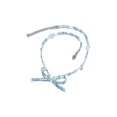 Mumuve Halsketten für Frauen, bunte Perlen-Schmetterlings-Halskette, einzigartige Perlen, Choker, exquisite Perlen-Halskette, Charm-Halskette, geeignet für Partys und den Alltag, As shown in the von Mumuve