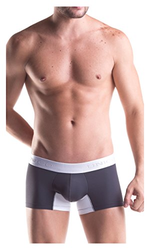 Unico Boxershort Suspensor Bi-Color Microfibre Unterwäsche, Grau und Weiß, Gr.L von Mundo Unico