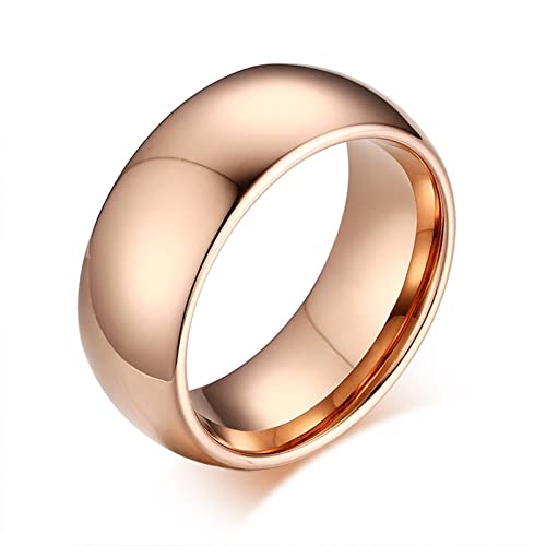 Men Ring Tungsten, Männer Ring Rosegold Ringe 70 Ringe für Herren Einfacher Ring Schmuck Ringe von Musihy