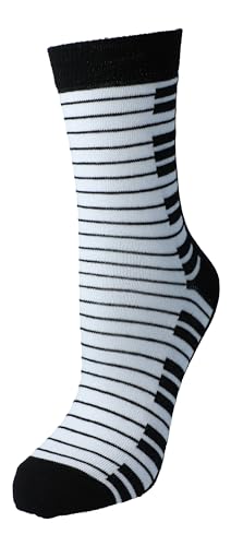 Musik-Socken mit Tastatur, 1 Paar (DE/NL/SE/PL, Numerisch, 35, 38, Regular, Regular) von Musikboutique