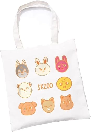 Stray Kids SKZOO Kosmetiktasche SKZ Anime Handtasche aus Segeltuch bedruckt einfach kreativ mit Schultergurt für Stay Fans Skz Cup, D., Pop von Musolaree