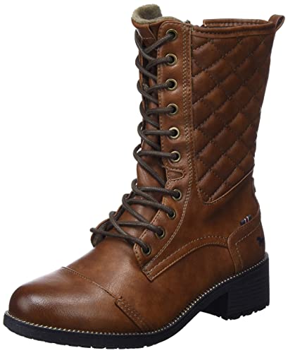 MUSTANG Damen Schnuer-Stiefelette, Cognac, 41 EU von MUSTANG