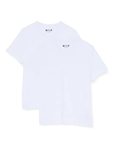 MUSTANG Herren 2-Pack V-Neck 1006170 T-Shirt, Weiß (General White 2045), L (2er Pack) von MUSTANG