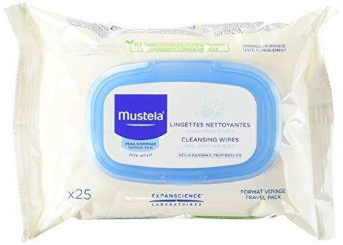 Mustela Pack von 25 Tücher von Gesicht Schlauchwagen für Baby von Mustela