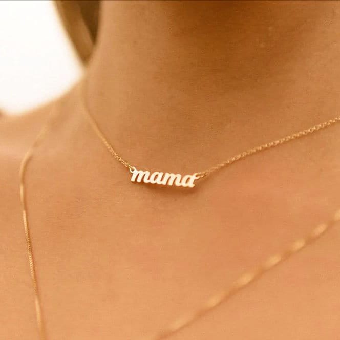 Mama Necklace Silver Mothers Perfect Gift For Mum 18K Gold Plated Christmas Mom Mama Necklace Silver Mothers Perfect Gift For Mum 18K Gold Plated Christmas Mom von MuwatiUK