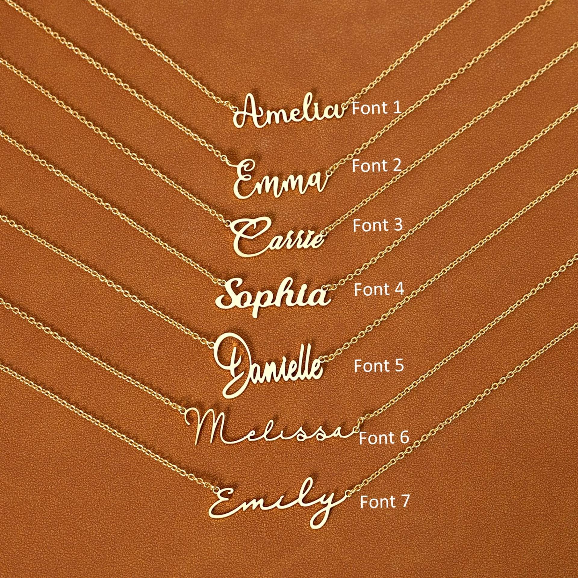 Personalized Name Necklace, Custom 18K Gold Plated Minimalist Christmas Gift, Mother's Day Gift For Her Personalized Name Necklace, Custom 18K Gold Plated Minimalist Christmas Gift, Mother's Day Gift For Her von MuwatiUK