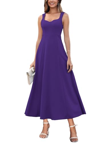 Muwodkdn Damen V-Ausschnitt Sommerkleider Ärmellos Kleider Casual A-Linie Maxi Kleider Elegantes Hochzeitsgast Abendkleider Geripptes Lockerer Maxikleid Brautjungfer Kleid Tiefes Lila S Muwodkdn Damen V-Ausschnitt Sommerkleider Ärmellos Kleider Casual A-Linie Maxi Kleider Elegantes Hochzeitsgast Abendkleider Geripptes Lockerer Maxikleid Brautjungfer Kleid Tiefes Lila S von Muwodkdn