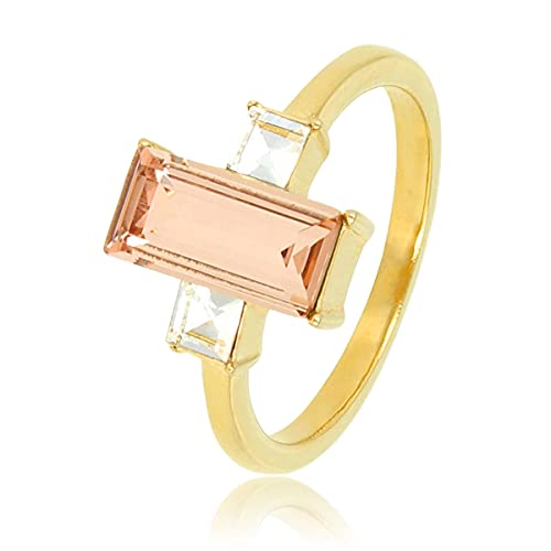 My Bendel - Feingoldener Ring mit schwarzem Zirkonia-Stein- Stylischer Ringe für Damen - Bleibt schön und Verfärbt nicht - Stapeln Ringe - mit Luxuriösen Geschenkverpackung von My Bendel