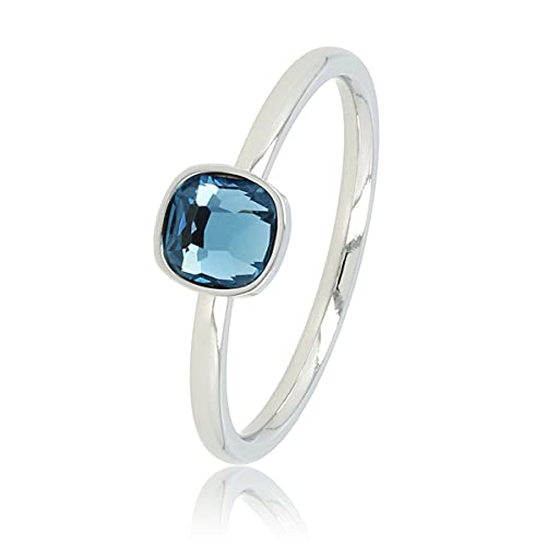 My Bendel - Schöner silberner Ring mit blauem Glasstein- Stylischer Ringe für Damen - Bleibt schön und Verfärbt nicht - Stapeln Ringe - mit Luxuriösen Geschenkverpackung von My Bendel