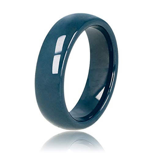 My Bendel - Keramikring blau 6mm- Keramikring für Frauen - Ring ist unzerbrechlich und verfärbt sich nicht - Bleibt glänzend und krazt nicht - mit Luxuriösen Geschenkverpackung von My Bendel