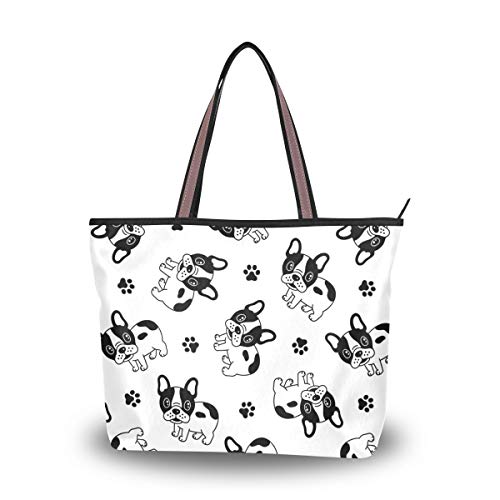 My Daily Damen Schultertasche Französische Bulldogge Handtasche, (multi), Medium von My Daily