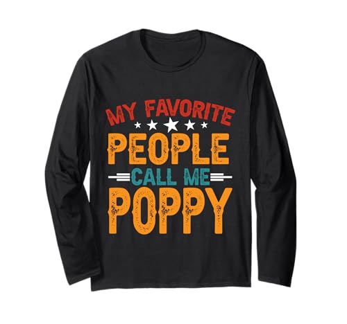 Meine Lieblingsleute nennen mich Poppy Lustiger Vatertags-Vater für Herren Langarmshirt Meine Lieblingsleute nennen mich Poppy Lustiger Vatertags-Vater für Herren Langarmshirt von My Favorite People Call Me Poppy Funny Father Day