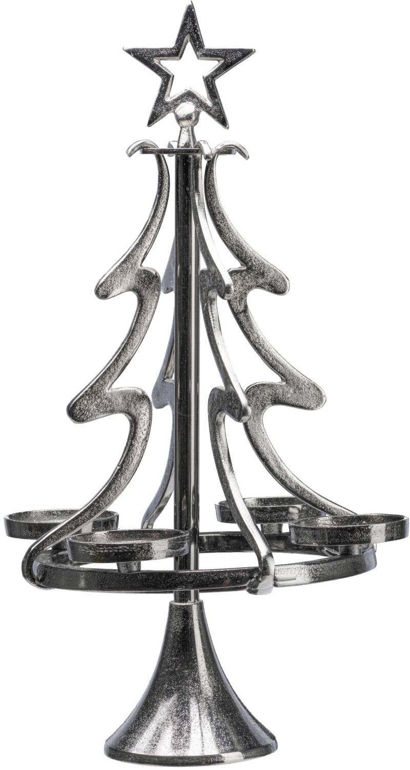 my home Adventsleuchter "Tannenbaum, Weihnachtsdeko", (1 St.), Kerzenständer aus Aluminium, Höhe 86 cm von My Home