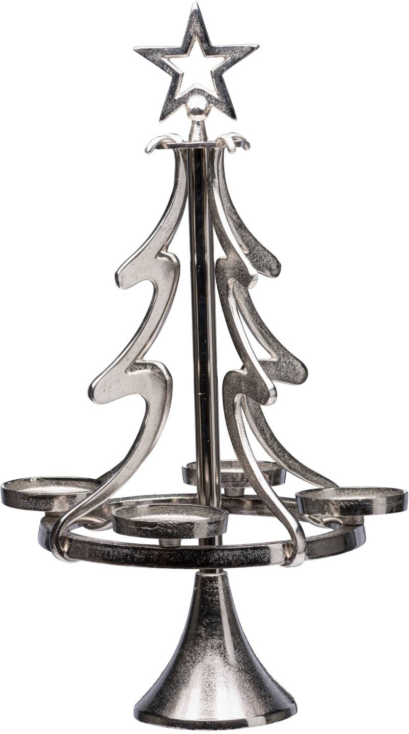 my home Adventsleuchter "Tannenbaum, Weihnachtsdeko", (1 St.), Kerzenständer aus Aluminium, Höhe 99 cm von My Home