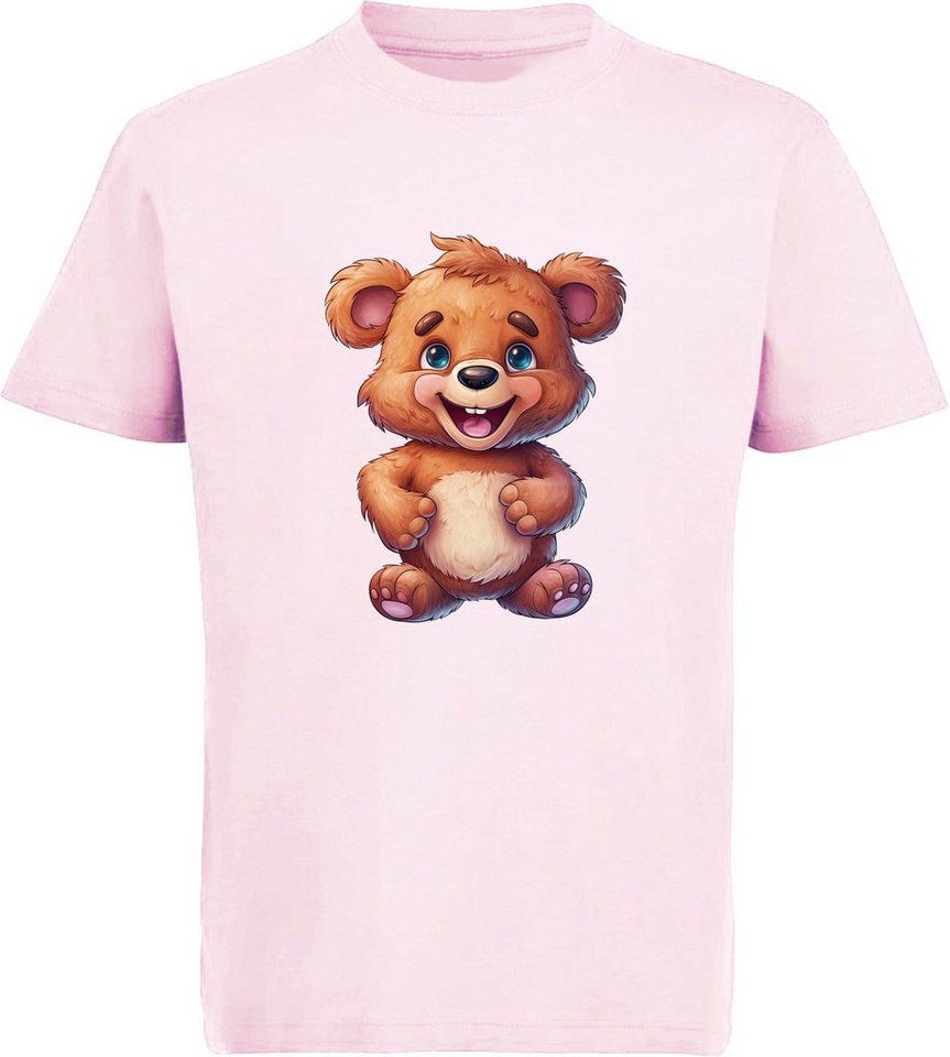 MyDesign24 T-Shirt Kinder Wildtier Print Shirt bedruckt - Baby Bär Baumwollshirt mit Aufdruck, i270 von MyDesign24