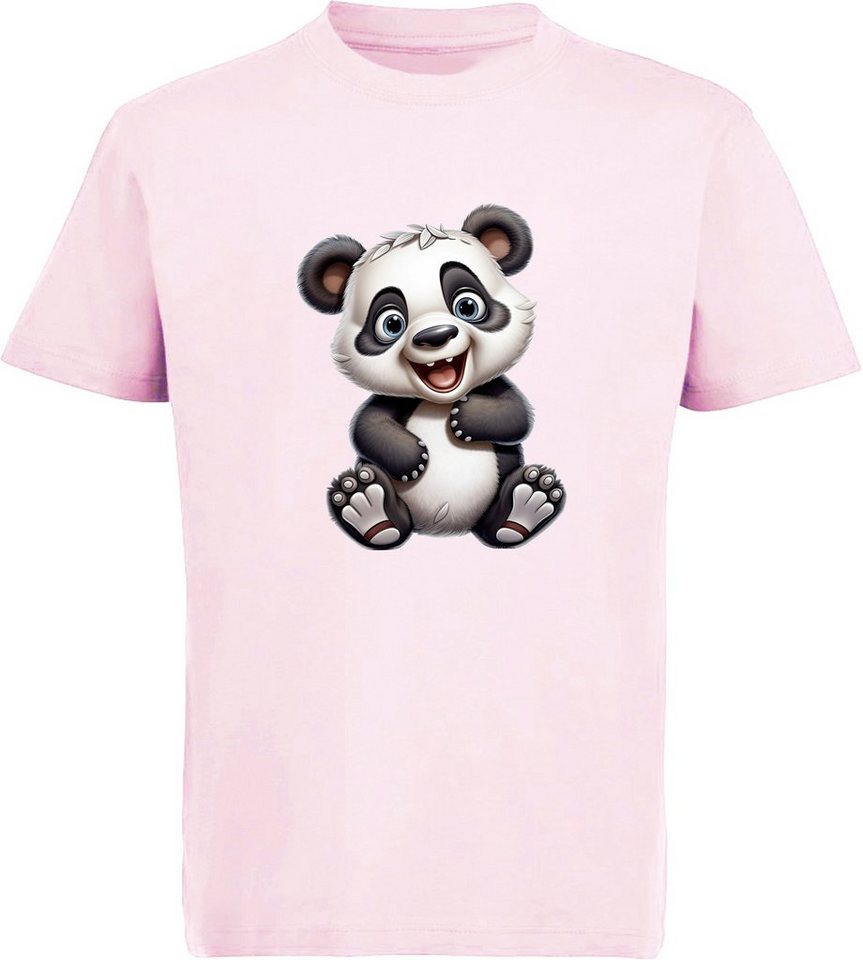 MyDesign24 T-Shirt Kinder Wildtier Print Shirt bedruckt - Baby Panda Bär Baumwollshirt mit Aufdruck, i277 von MyDesign24