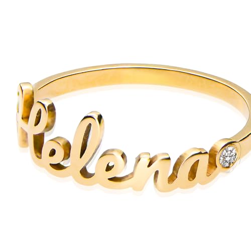 MyNameNecklace Personalisierter Namensring mit Diamant-Option – zierliches Geschenk für sie, Frauen – individueller Schmuck für Muttertag, Weihnachten, Geburtstag, Sterling Silber, Kein Edelstein MyNameNecklace Personalisierter Namensring mit Diamant-Option – zierliches Geschenk für sie, Frauen – individueller Schmuck für Muttertag, Weihnachten, Geburtstag, Sterling Silber, Kein Edelstein von MyNameNecklace