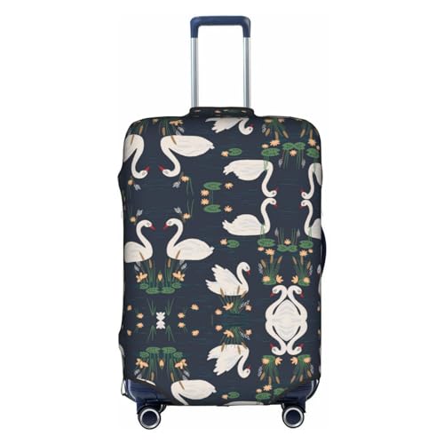 MyPiky Schöne weiße Schwäne auf dem See, Gepäckabdeckung, Koffer-Schutz, Reisekoffer-Abdeckung für Kinder und Erwachsene, passend für 45,7 - 81,3 cm, Weiß, X-Large MyPiky Schöne weiße Schwäne auf dem See, Gepäckabdeckung, Koffer-Schutz, Reisekoffer-Abdeckung für Kinder und Erwachsene, passend für 45,7 - 81,3 cm, Weiß, X-Large von MyPiky