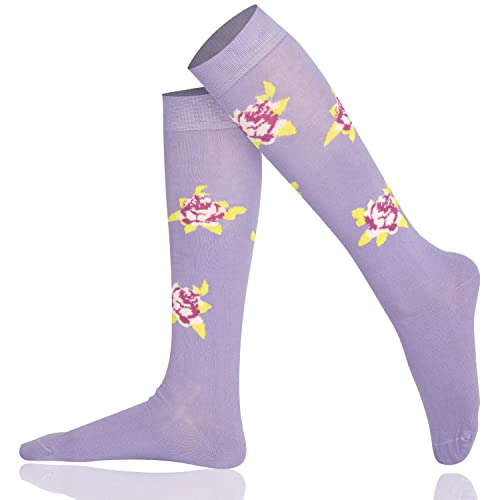 Mysocks Kniestrümpfe Blume Socken lila Rose von Mysocks