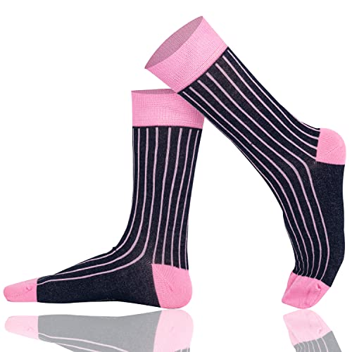 Mysocks Unisex Knöchelsocken Gerippt Marine Rosa von Mysocks