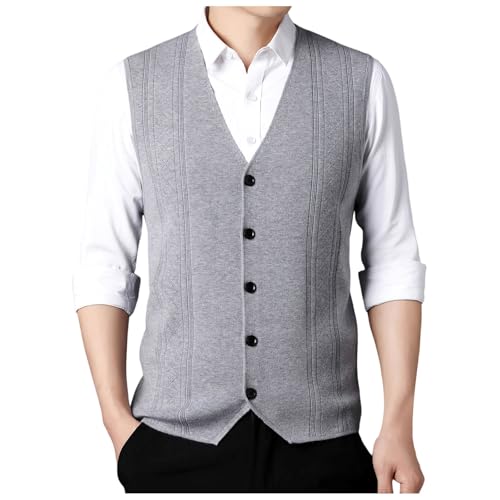 Mymyguoe Pullunder Herren Knöpfen Strickjacke Ärmellose Strickweste Cardigan Strickpullover Classic Business Golfweste Für Männer Beiläufig Winter Pulloverweste V-Ausschnitt Slim Fit Herrenweste Mymyguoe Pullunder Herren Knöpfen Strickjacke Ärmellose Strickweste Cardigan Strickpullover Classic Business Golfweste Für Männer Beiläufig Winter Pulloverweste V-Ausschnitt Slim Fit Herrenweste von Mymyguoe