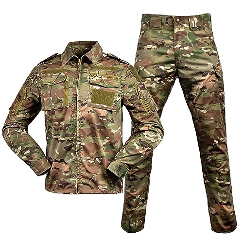 Mymyguoe Tarnanzug Herren Paintball Combat Shirt Taktische Hose Langärmlige Mit 1/4 Reißverschluss Taktische BDU-Kampfuniform Jacke Und Hose Anzug Militär Anzug Outdoor Camouflage Jagdbekleidung Mymyguoe Tarnanzug Herren Paintball Combat Shirt Taktische Hose Langärmlige Mit 1/4 Reißverschluss Taktische BDU-Kampfuniform Jacke Und Hose Anzug Militär Anzug Outdoor Camouflage Jagdbekleidung von Mymyguoe