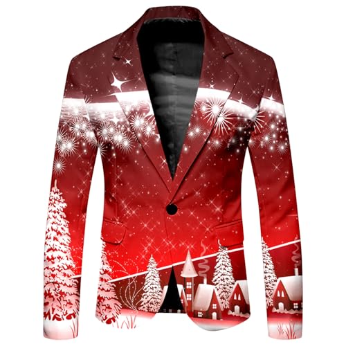 Mymyguoe Weihnachtsjacke Herren Weihnacht Sakko Weihnachtsmuster Herrenanzug Weihnachten Anzugjacke Business Herrensakko Weihnachtssakko Sportlich Sportsakko Sakkos Comfort Xmas Anzug Mymyguoe Weihnachtsjacke Herren Weihnacht Sakko Weihnachtsmuster Herrenanzug Weihnachten Anzugjacke Business Herrensakko Weihnachtssakko Sportlich Sportsakko Sakkos Comfort Xmas Anzug von Mymyguoe
