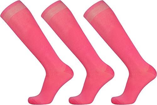 Mysocks 3 Paare Kniehohe mercerisiert Einfache Socken Rosa von Mysocks