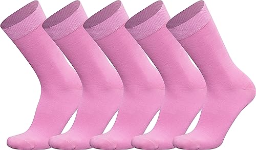 Mysocks 5 Paar Socken Feinste gekämmte Baumwolle Rosa 37-41 von Mysocks