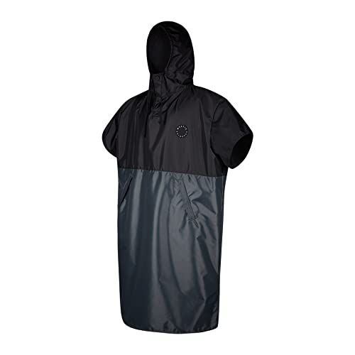 Mystic Deluxe Poncho oder Wickeltuch für Strand Wassersport & Surfen - Robe wechseln - Schwarz - wasserdicht sprühfest von Mystic