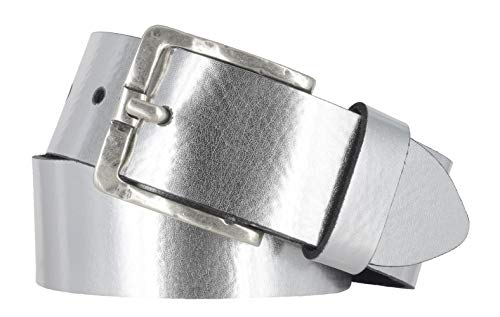 Mytem-Gear Damen Gürtel Leder Belt Ledergürtel Nappaleder 40 mm Damengürtel (100, Silber) von Mytem-Gear