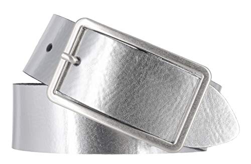 Mytem-Gear Damen Gürtel Leder Belt Ledergürtel Nappaleder 40 mm Damengürtel kürzbar (Silber, 100) von Mytem-Gear