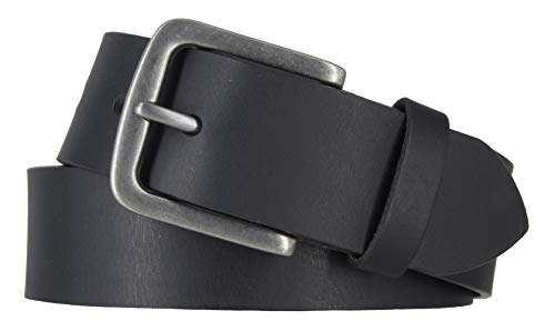 Mytem-Gear Gürtel Herren Leder 40 mm Schwarz Vollleder kürzbar Jeansgürtel Ledergürtel (Schwarz, 110) von Mytem-Gear